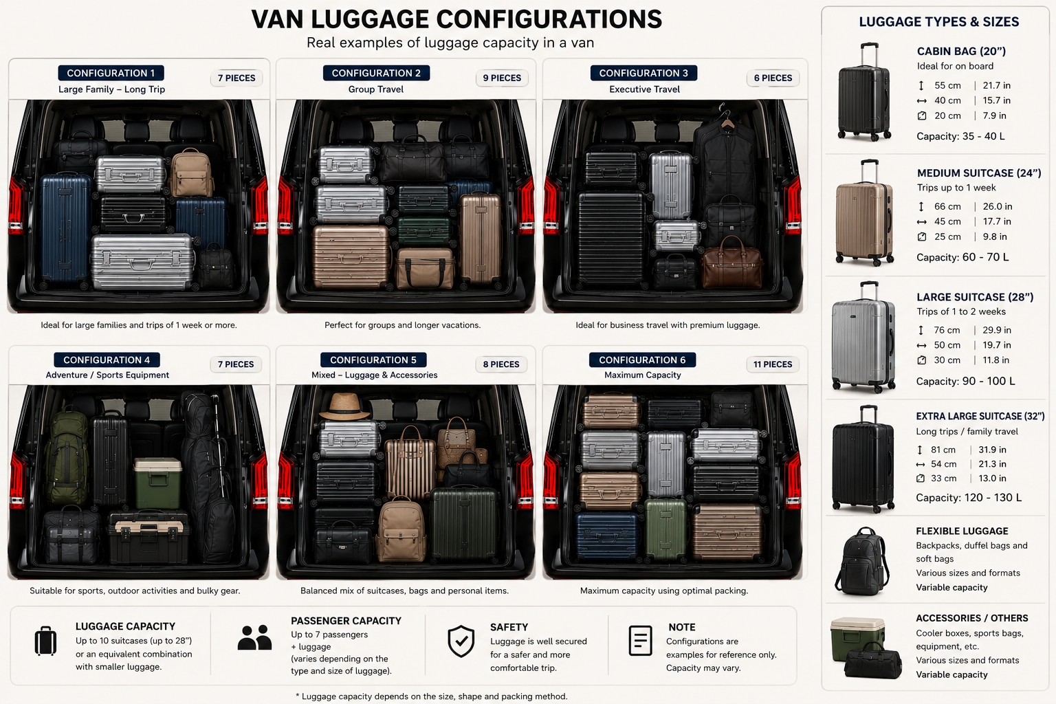V-Class luggage capacity
